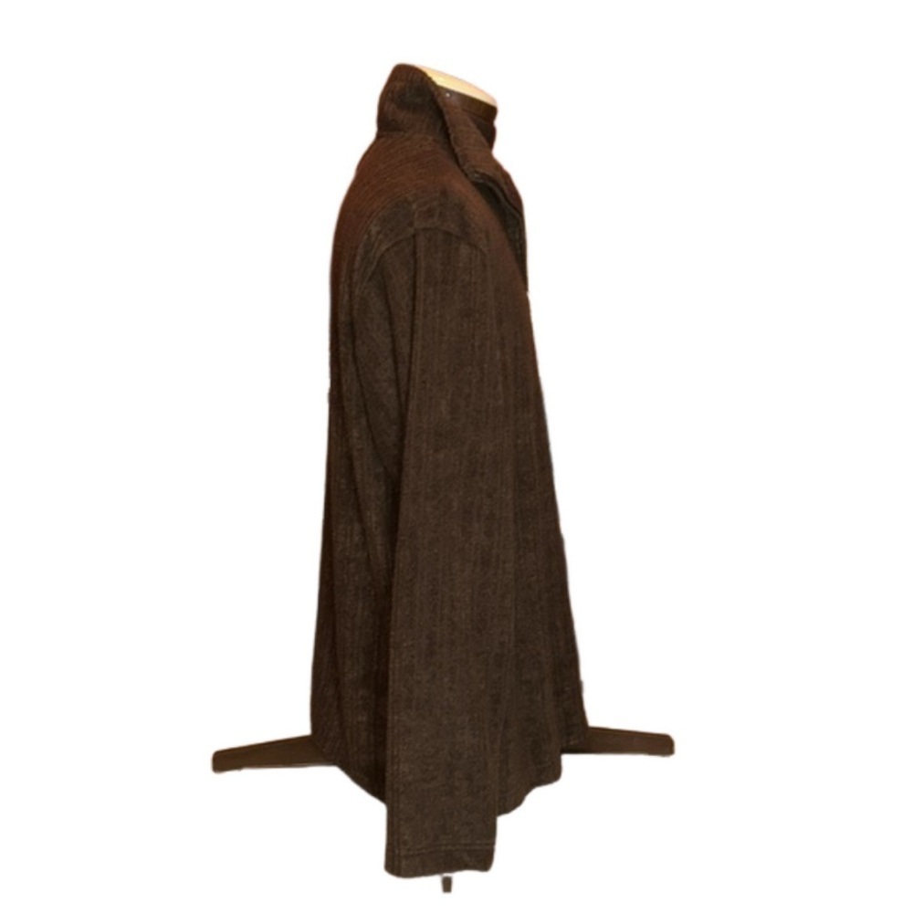 CONCEPTS by CLAIBORNE Vintage Chocolate Brown Velour Pull Over Sweater Size XL - Picture 6 of 9